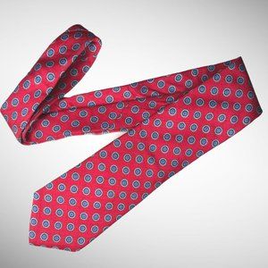 Bachrach Vintage Red Floral Mens Necktie